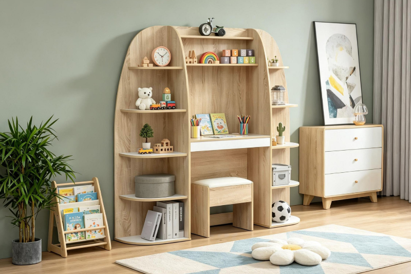Picture of RYDEN Space-Saving Desk with Display Shelves