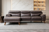 Picture of ANVIL 100% Genuine Leather Sectional Sofa  (Dark Brown) 