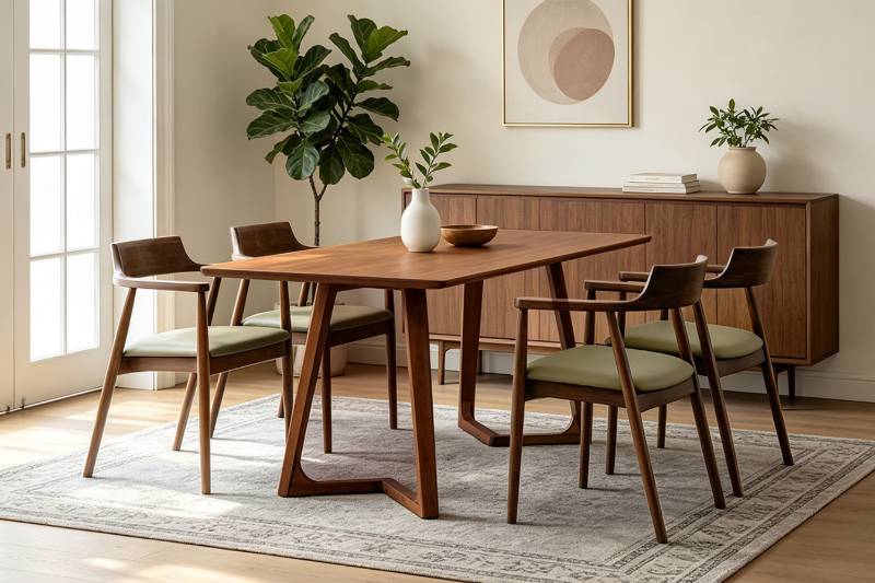 Picture of RIKA 5PC 63" Solid Wood Dining Set