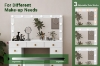 Picture of EVERLY Dressing Table with LED Bulb Mirror & Power Station & Stool (White) 