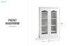 Picture of AVALON 2-Door Ribbed Glass Storage Cabinet with Motion Sensor Lights (23.5"x41")