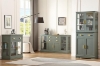 Picture of MIREL 4-Door 2-Drawer Storage Cabinet/Buffet with LED Lighting (Green)