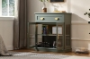 Picture of MIREL 2-Door 1-Drawer Storage Cabinet with LED Lighting (Green)