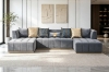 Picture of HALOTINE U-Shape Velvet Sectional Sofa (Grey)