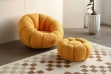 Picture of [FLOOR MODEL CLEARANCE] SUNFLOWER 360° Swivel Lounge Chair with Ottoman (Yellow)