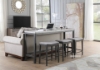 Picture of [FLOOR MODEL CLEARANCE]ANKARA Pub table/Console bar table  Set - 54  Inches Table with Two Stools