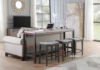 Picture of [FLOOR MODEL CLEARANCE]ANKARA Pub table/Console bar table  Set - 54  Inches Table with Two Stools