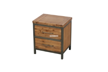 Picture of [FLOOR MODEL CLEARANCE]KANSAS 2-Darwer Acacia Wood Nightstand (Walnut)