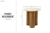 Picture of [FLOOR MODEL CLEARANCE] BLIX D19.5" Mango Wood Round Side Table with Marble Top