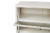 Picture of [FLOOR MODEL CLEARANCE] STARK Steel Frame 4-Door Glass Shoe Cabinet (Cream)