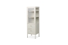 Picture of [FLOOR MODEL CLEARANCE] STARK Steel Frame 1-Door 2-Drawer Accent Glass Display Cabinet (Cream) 