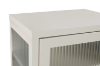 Picture of [FLOOR MODEL CLEARANCE] STARK Steel Frame 1-Door 2-Drawer Accent Glass Display Cabinet (Cream) 