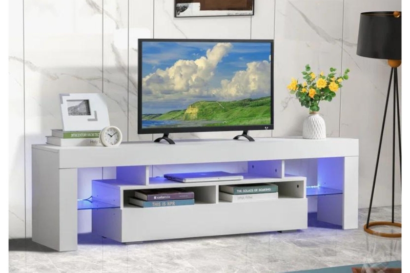 Picture of [FLOOR MODEL CLEARANCE]EMMA LED 63" TV Stand (White)
