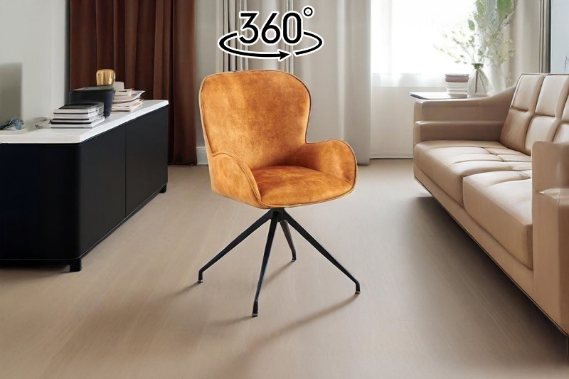 Picture of [FLOOR MODEL CLEARANCE] DUMBO 360° Swivel Dining Chair (Caramel) 