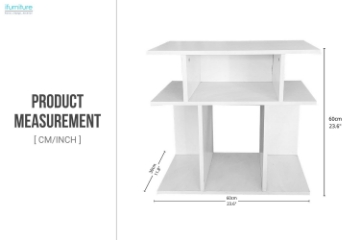 Picture of [FLOOR MODEL CLEARANCE] AMINA Side Table with Storage Shelf 