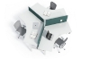 Picture of [FLOOR MODEL CLEARANCE] UP1 TRIANGLE POD Height Adjustable Desk System 