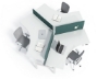 Picture of [FLOOR MODEL CLEARANCE] UP1 TRIANGLE POD Height Adjustable Desk System 