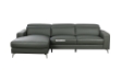 Picture of [FLOOR MODEL CLEARANCE]CHERADI Sectional Sofa in 100% Top Leather (Grey) - Facing Left 