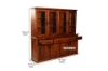 Picture of [FLOOR MODEL CLEARANCE] DROVER Blackwood 4 Door Buffet & 4 Door Hutch (Solid Pine) 
