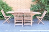 Picture of [FLOOR MODEL CLEARANCE] BALI SOLID TEAK  160/210 7PC EXTENSION DINING SET MODEL 010 