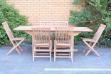 Picture of [FLOOR MODEL CLEARANCE] BALI SOLID TEAK  160/210 7PC EXTENSION DINING SET MODEL 010 