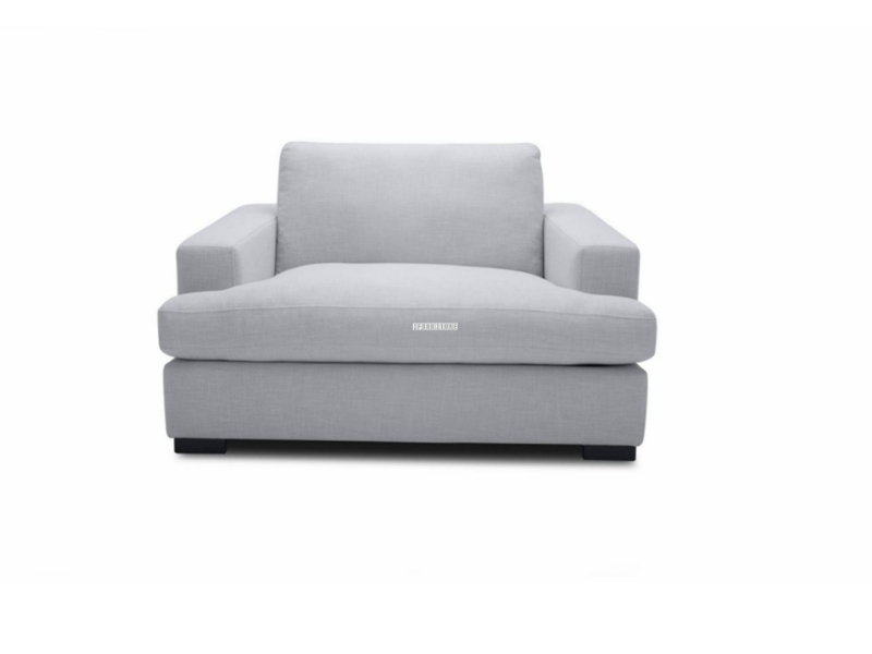 Picture of [FLOOR MODEL CLEARANCE] GOODWIN Feather-Filled 1.5 Seater | Dust, Water & Oil Resistant (Light Grey) 