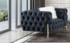 Picture of [FLOOR MODEL CLEARANCE] NORFOLK Button-Tufted Velvet 1 Seater Sofa (Armchair)  