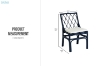 Picture of BRIGHTON Teak Wood & Rattan Dining Chair (Navy Blue)