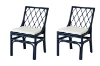 Picture of BRIGHTON Teak Wood & Rattan Dining Chair (Navy Blue)