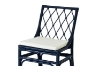Picture of BRIGHTON Teak Wood & Rattan Dining Chair (Navy Blue) - 2 Chairs in 1 Carton