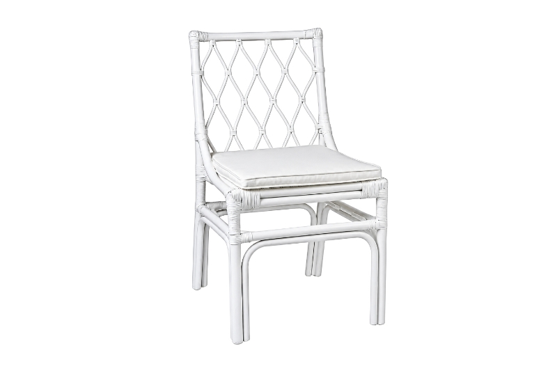 Picture of BRIGHTON Teak Wood & Rattan Dining Chair (Off White)