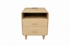 Picture of LINEA 2-Drawer Nightstand with Charging Station (Natural)
