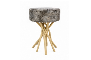 Picture of LIBERTE D14.5" Twig Wood Side Table with Raffia