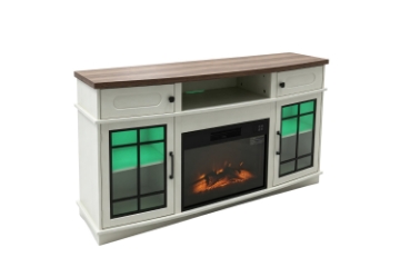 Picture of BRAMBLE 59" TV Stand with Electric Fireplace & LED Lighting
