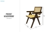 Picture of CHANDIGARH Solid Wood Replica Armchair (Walnut) - 2 Chairs in 1 Carton