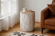Picture of PRELUDE Teak Log Round Side Table/Stool in 2 Sizes 
