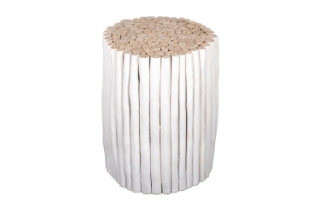 Picture of PRELUDE Teak Log Round Side Table/Stool - Small Size (15"x19.5")