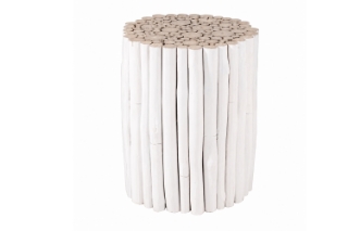Picture of PRELUDE Teak Log Round Side Table/Stool - Big Size (17.5"x23.5")