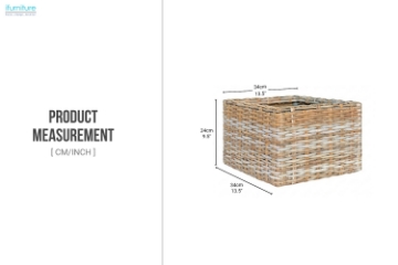 Picture of SELATSIH Kubu Weave Storage Basket (13.5"x13.5"x9.5")