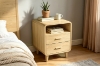 Picture of LINEA 2-Drawer Nightstand with Charging Station (Natural)