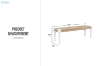 Picture of NEVADA 55" Natural Abaca Banana Original Weave Seat Bench with Solid Acacia Wood Legs