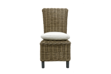 Picture of SAMURAI Acacia Wood Dining Chair with Full Grey Kubu Original Weave
