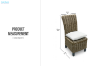 Picture of SAMURAI Acacia Wood Dining Chair with Full Grey Kubu Original Weave