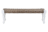 Picture of NEVADA 55" Full Grey Kubu Original Weave Seat Bench with Solid Acacia Wood Legs (Grey Brown)