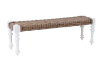 Picture of NEVADA 55" Full Grey Kubu Original Weave Seat Bench with Solid Acacia Wood Legs