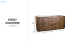 Picture of MERRINA 63" 2-Door 3-Drawer Storage Cabinet/Sideboard with Sintered Stone Top