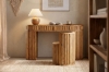 Picture of RILMOND Reclaimed Pine Wood Barrel Stool with Curved Half Backrest