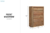 Picture of LUMBER Reclaimed Pine Wood 5-Drawer Chest