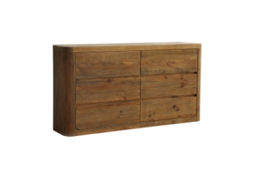 Picture of LUMBER Reclaimed Pine Wood 6-Drawer Dresser/Sideboard