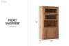 Picture of LUMBER 71"x43.5" Reclaimed Pine Wood Display Storage Cabinet